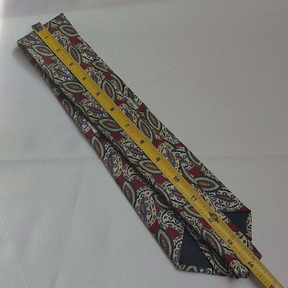 Vintage Meeting Street Multicolor Paisley Print Silk Necktie Men's Tie - Picture 6 of 6